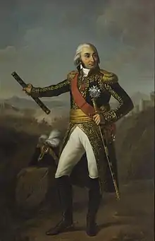 Jean-Baptiste Jourdan avec son bâton de maréchal.