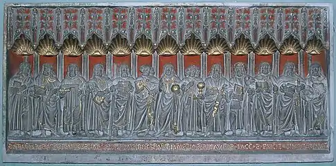 « Le Christ et les Apôtres », retable (classé MH) de style flamboyant visible dans l'église (1528).