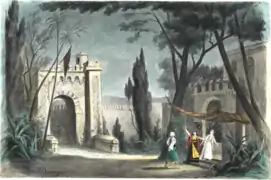 Acte 4, le jardin du palais de Ben Saïd.