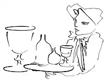 Alain Le Yaouanc - dessin à l'encre de Chine, 2006 (21 × 29,7).