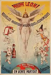Affiche pour les inventions de Philippe Leoni (1895)