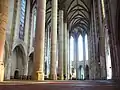 Colonnes du XIIIe&nbsp;siècle de l'église des Jacobins de Toulouse.