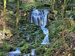 Cascade de la source de l'Angillon aux Nans.