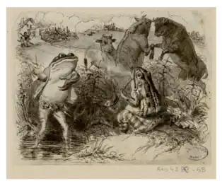 Les deux Taureaux et une Grenouille.