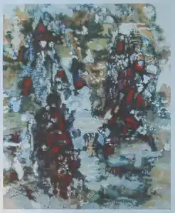 Les Samouraïs contorsionnistes (vers 1985), huile sur toile, 100&nbsp;×&nbsp;81&nbsp;cm, localisation inconnue.