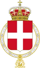 Petites armoiries du royaume d'Italie entre 1890 et 1927, et 1944 et 1946.