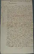 Lettre du 30 octobre 1792 de Jacob Graff demandant de rayer son frère George Graff, ex-capucin, de la liste des émigrés, celui-ci étant décédé le 1er&nbsp;germinal (la loi du 23 octobre 1792 proclamait le bannissement à perpétuité des émigrés et condamnait à mort ceux qui rentreraient).