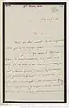 Lettre du 22 février 1886 de Zéline Reclus à Félix Nadar (p.&nbsp;1).