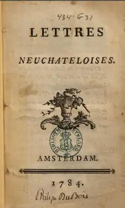 Image illustrative de l’article Lettres neuchâteloises