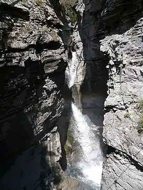 Vue du fond des gorges.