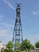 L'arrière du chevalement.