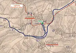 Tracé de la ligne en 1920.