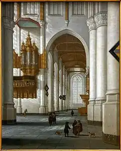 Anthonie de Lorme, Intérieur de l'église Saint-Laurent de Rotterdam, 1669.