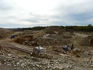 Carrière de calcaire à Limeyrat.