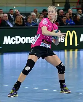 Linn Jørum Sulland en février 2018 sous le maillot du Vipers Kristiansand