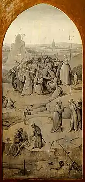 Droite : Le Christ portant la Croix