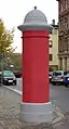 Litfaßsäule classée et rénovée datant du XIXe&nbsp;siècle.