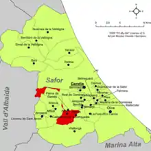 dans la comarque de la Safor.