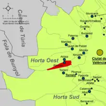 dans la comarque d'Horta Oest.