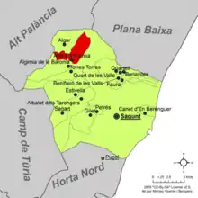 dans la comarque du Camp de Morvedre.