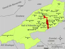 dans la comarque de la Vall d'Albaida.