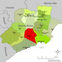 dans la comarque de la Marina Baixa.