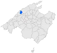 Localisation de Fornalutxdans l'île de Majorque.