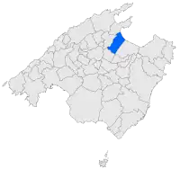 Localisation de Murodans l'île de Majorque.