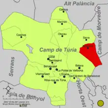 dans la comarque du Camp de Túria.