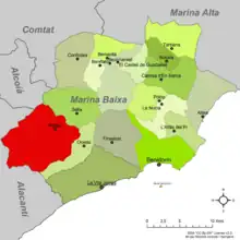 dans la comarque de la Marina Baixa.