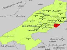 dans la comarque de la Vall d'Albaida.