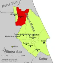 dans la comarque de la Ribera Baixa.
