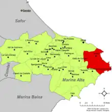 dans la comarque de la Marina Alta.