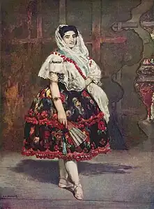 Lola de Valence, 1862 (123&nbsp;×&nbsp;92&nbsp;cm), Paris, musée d'Orsay.