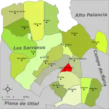 dans la comarque de Los Serranos.