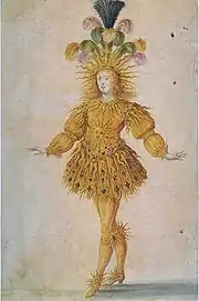 Costume de ballet porté par Louis&nbsp;XIV, jouant Apollon, 1653