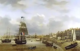 Vu du quai des Chartrons, par Louis Burgade, 1835.