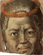 Kaahumanu, Femme des îles Sandwich, plume, lavis d'encre et à l'aquarelle, 1816, Honolulu Museum of Art