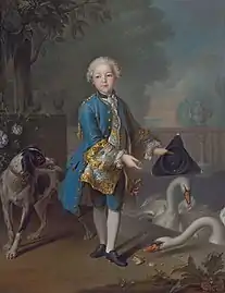 Portrait du jeune Louis-Philippe, futur duc d'Orléans, vers 1755