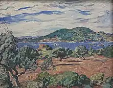 Baie d'Anthéor (en fait la baie d'Agay vue d'Anthéor), par Louis Valtat (vers 1907)