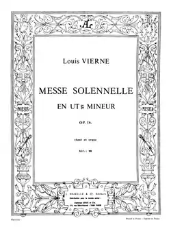 Page de titre de la partition