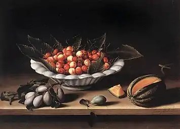 Coupe de cerises avec des prunes et un melon (1633),musée du Louvre, Paris.