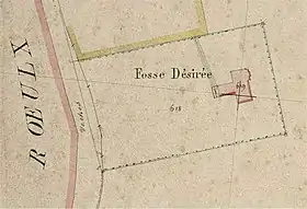 Plan des installations de surface au XIXe&nbsp;siècle.