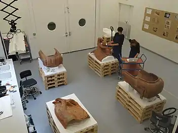 Un des ateliers de restauration.