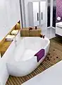 Baignoire d'angle.