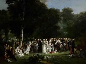 Louis XVI, au séjour des bienheureux, reçoit le duc d'Enghien (1814), Vigo, musée Quiñones de Léon&nbsp;(es).