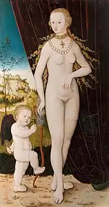 Lucas Cranach l'Ancien, Vénus et Cupidon (1520)