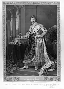 Ludwig I. von Bayern, gravure d'après Joseph Karl Stieler.