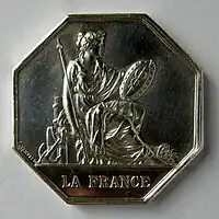La France, Compagnie d'assurance contre l'incendie à Paris (1837), avers.