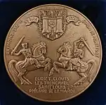 Revers de la médaille de la ville de Carcassonne